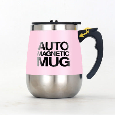 Electric Stainless Steel Rotating Mug, Magnetic Stirring Cup