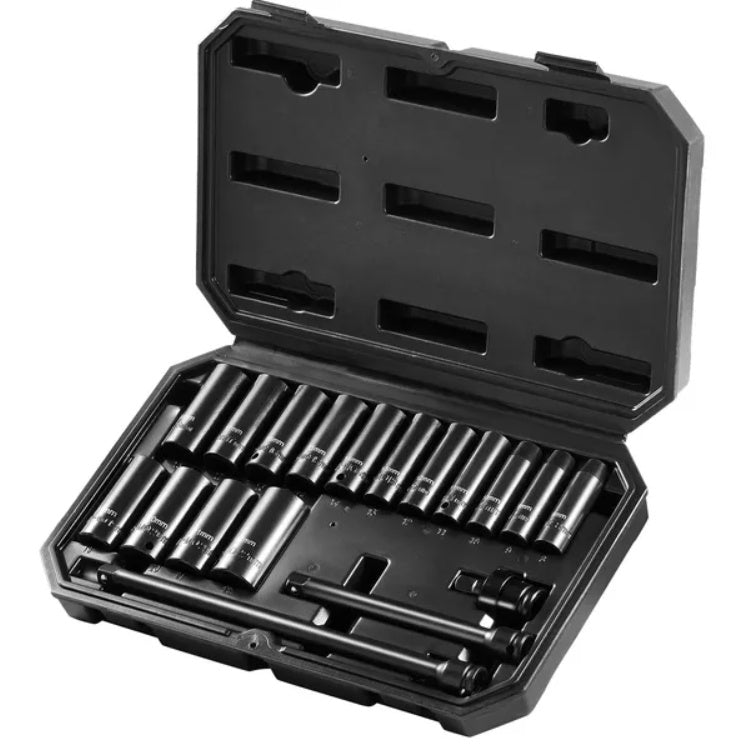 VEVOR Impact Sockets Set 18pcs 6-Point 3 8 Drive Bit Ratche
