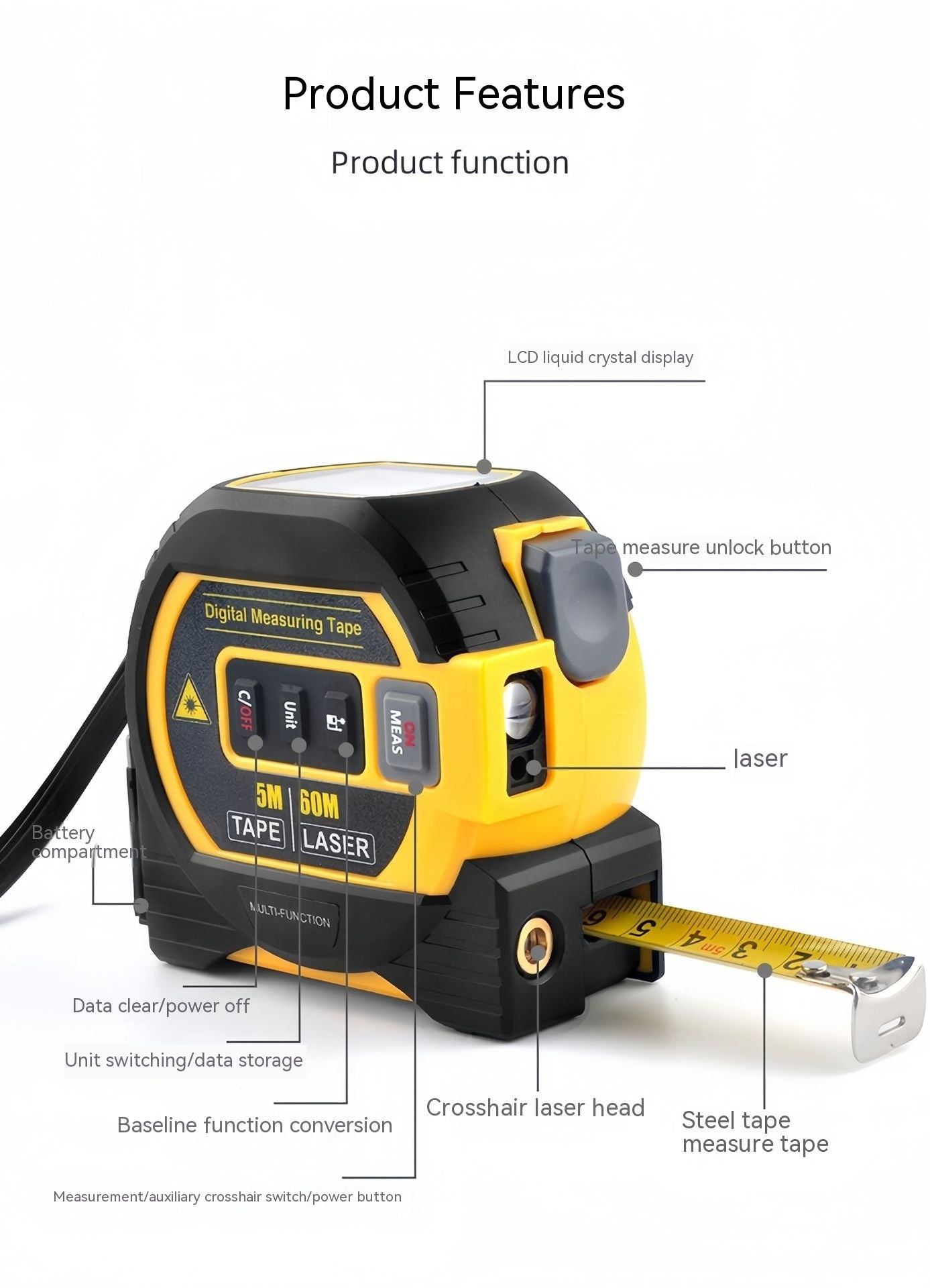 nce er Distance MeasurePortable Laser Distance Measure