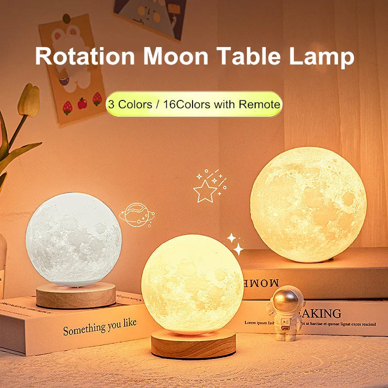 Creative 3D Magnetic Floating Levitating Moon Lamp Touch