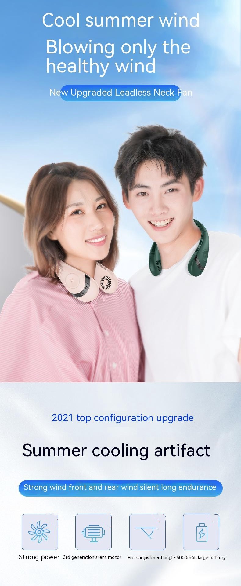 Hanging Neck Fan Neck Hanging Lazy Foldable Small Portable