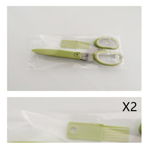 Stainless Steel Herb Scissors: Multi-Layer Kitchen Cutter