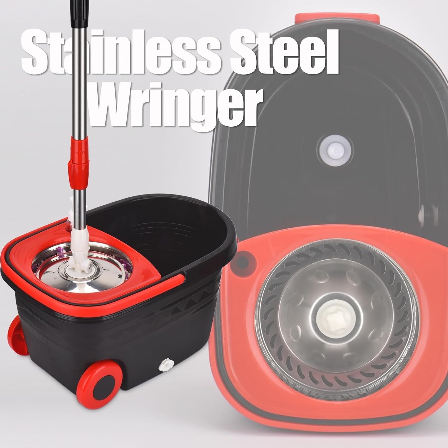 Spin Spin Mop And Bucket With Wringer Set On Wheels