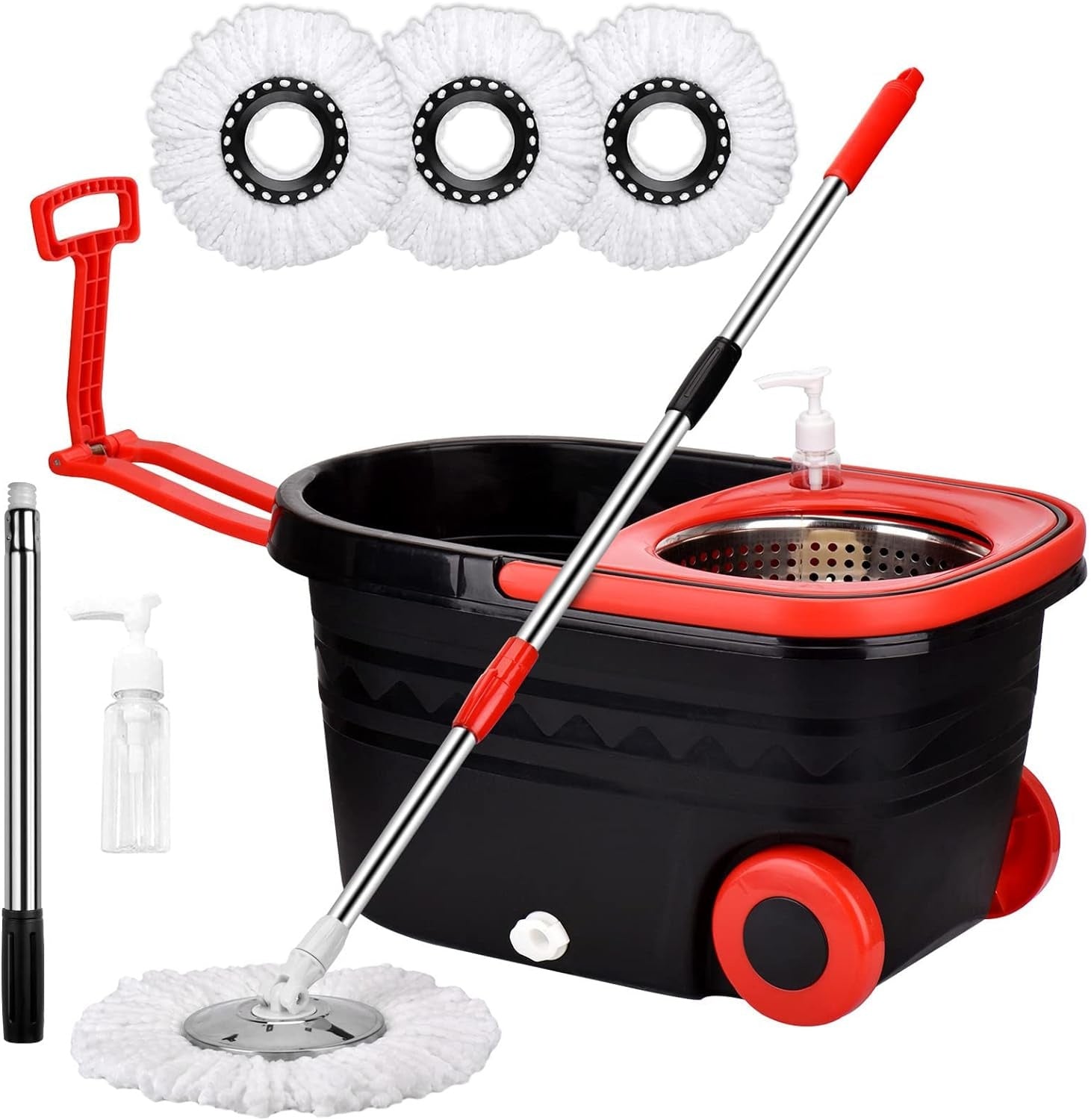 Spin Spin Mop And Bucket With Wringer Set On Wheels