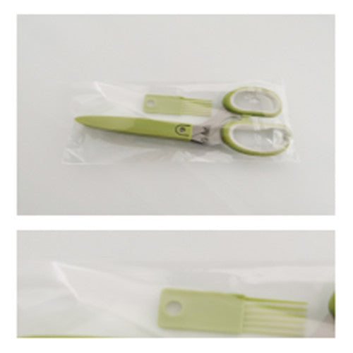 Stainless Steel Herb Scissors: Multi-Layer Kitchen Cutter