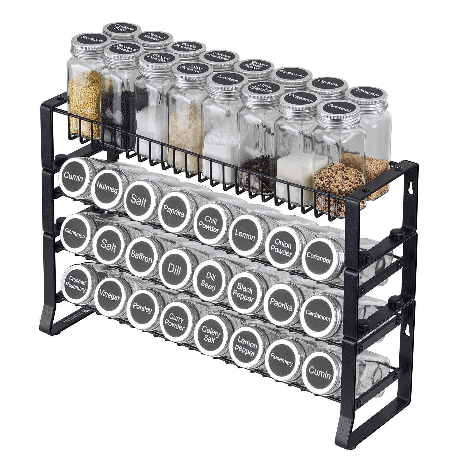 Spice Rack Organizer for Kitchen Cabinet & Countertops 18x11