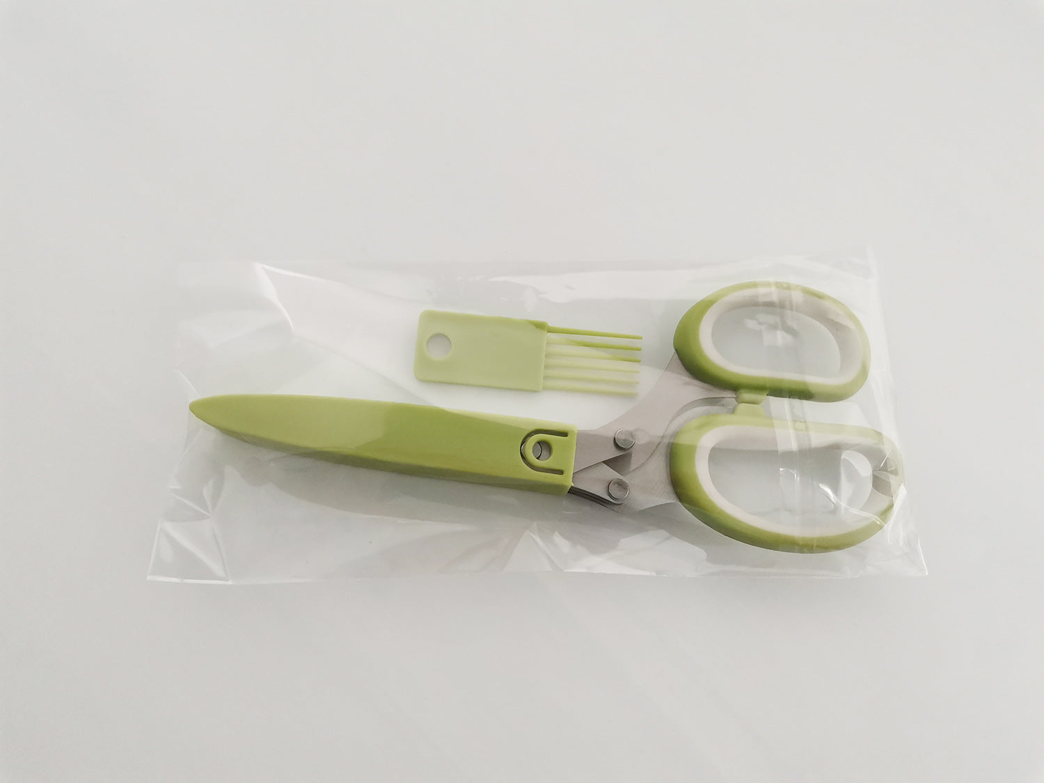 Stainless Steel Herb Scissors: Multi-Layer Kitchen Cutter