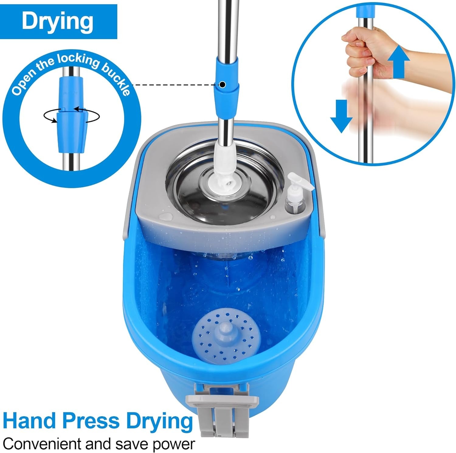 Spin Spin Mop And Bucket With Wringer Set On Wheels