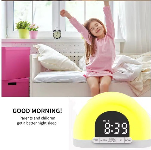 Fashion Design Color Night Light Sunrise Alarm Clock Wake