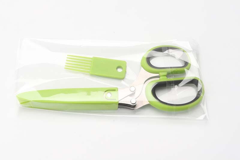 Stainless Steel Herb Scissors: Multi-Layer Kitchen Cutter