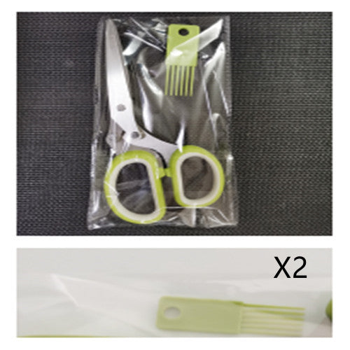 Stainless Steel Herb Scissors: Multi-Layer Kitchen Cutter