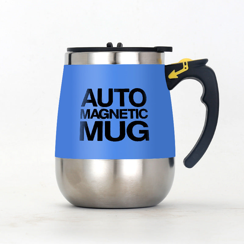 Electric Stainless Steel Rotating Mug, Magnetic Stirring Cup