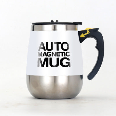 Electric Stainless Steel Rotating Mug, Magnetic Stirring Cup