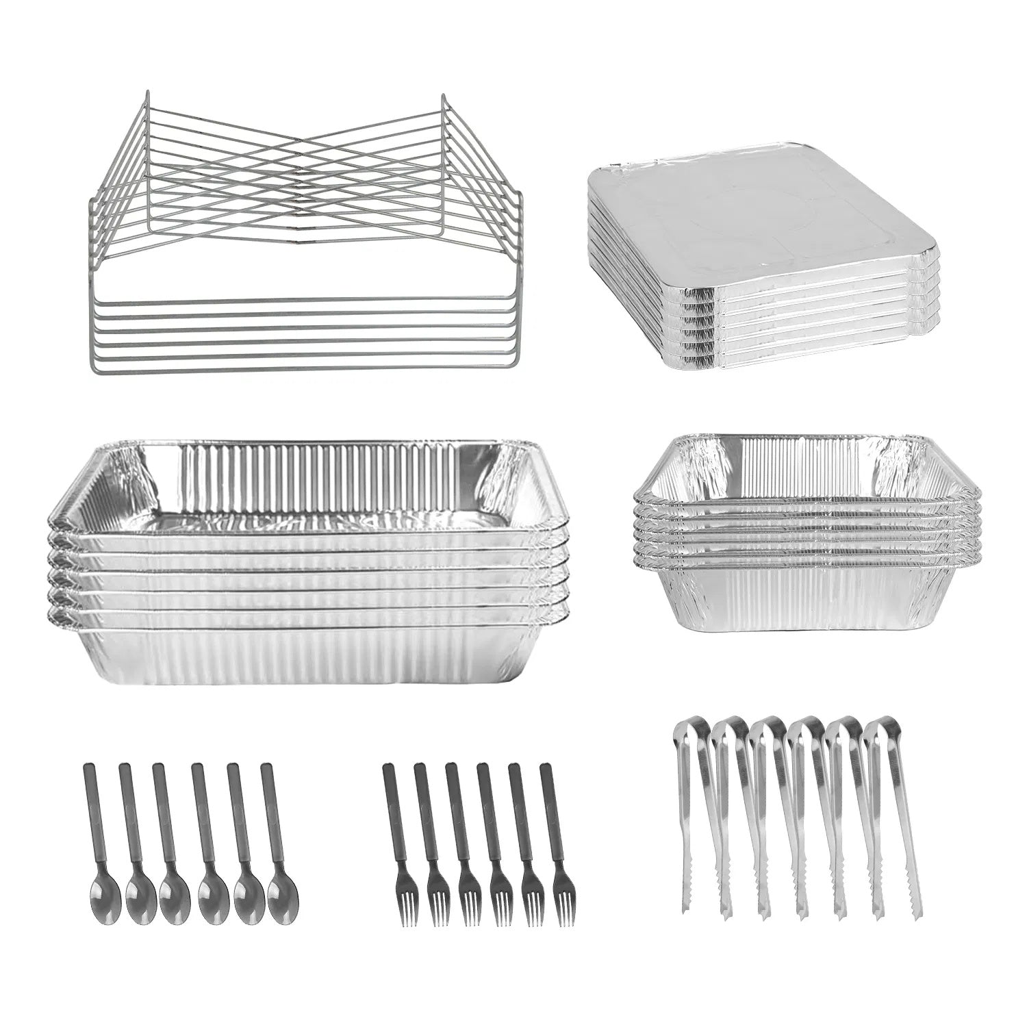 42Pcs Disposable Buffet Chafing Dish Set for Parties & Event
