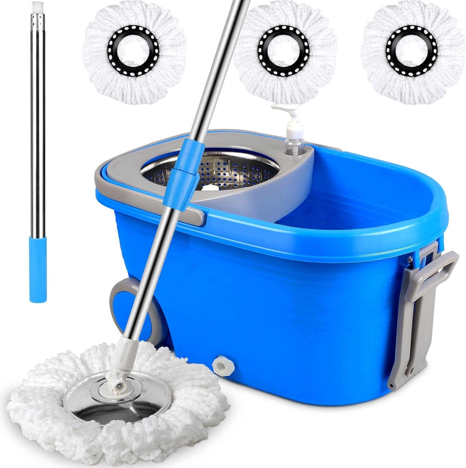 Spin Spin Mop And Bucket With Wringer Set On Wheels