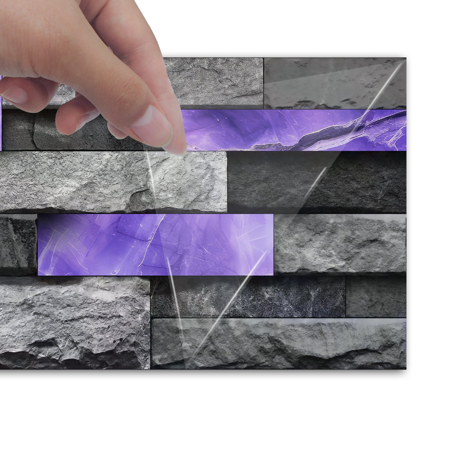 Peel And Stick Splash Proof Marble Wall Tiles, Waterproof An