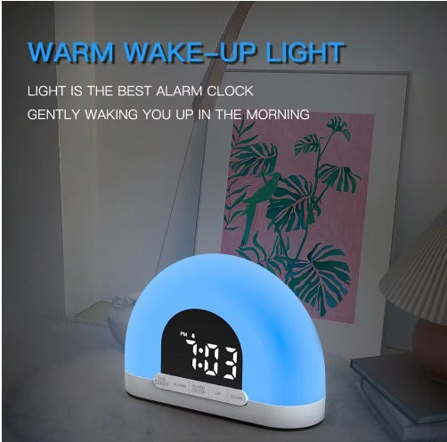 Fashion Design Color Night Light Sunrise Alarm Clock Wake