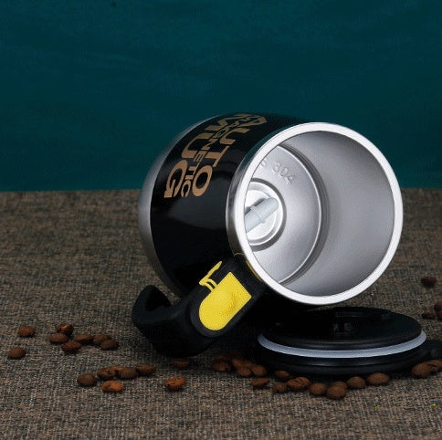 Electric Stainless Steel Rotating Mug, Magnetic Stirring Cup